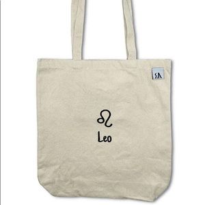 Leo astrology / zodiac embroidered tote bag